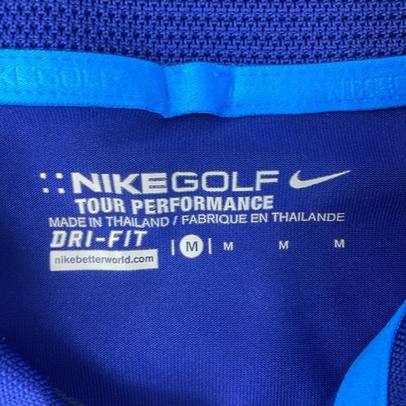 Nike Golf Tour Performance Men’s Short Sleeve Polo Shirt, Navy Striped, size Med - Picture 2 of 8